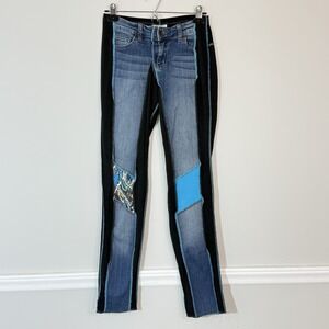 Styles Ever After Handmade Patchwork Jeans Womens XS Boho Denim Artsy Hand Made